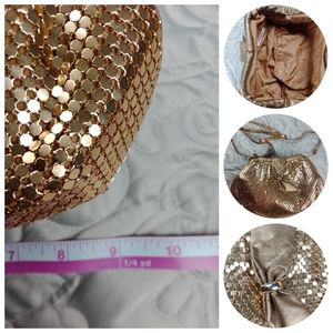 Women's gold sequined purse